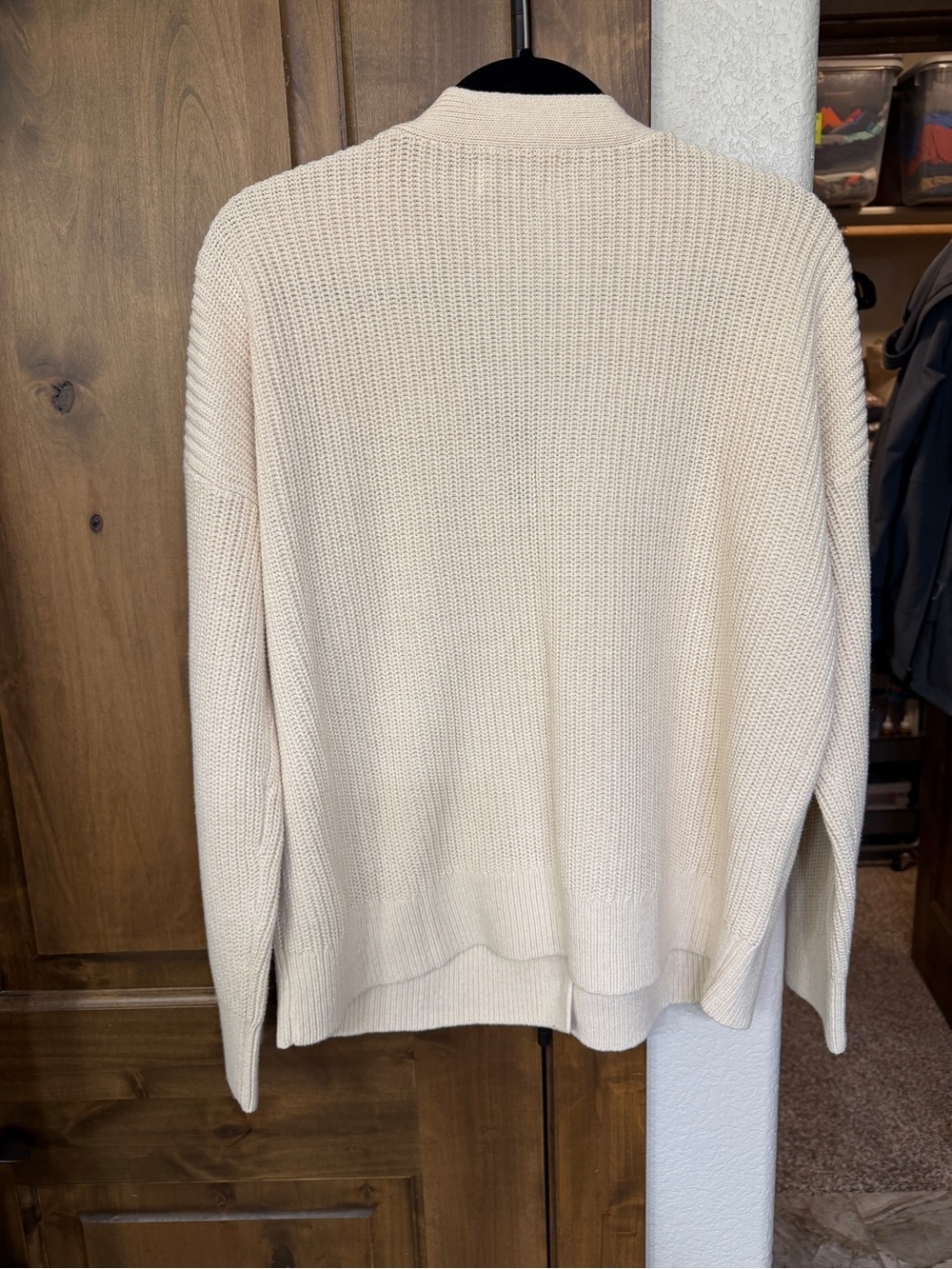Old Navy Cream Button-Front Ribbed Cardigan - Picture 2 of 4